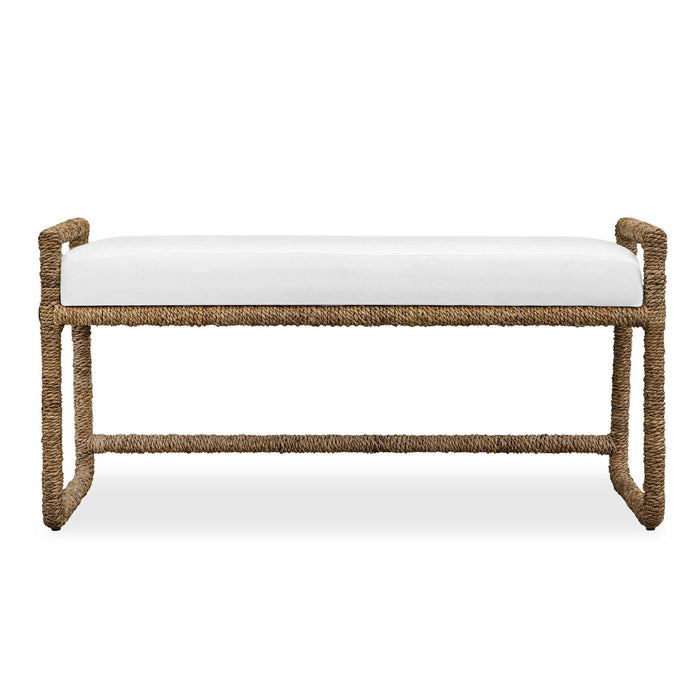 Araiza - Fabric Bench - Brown / White