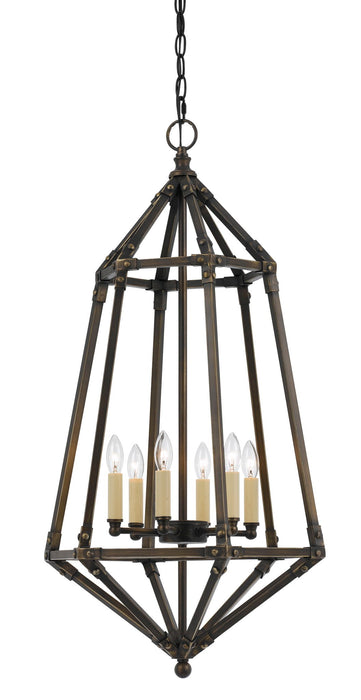 Denmark - 33" Height Metal Pendant - Dark Bronze
