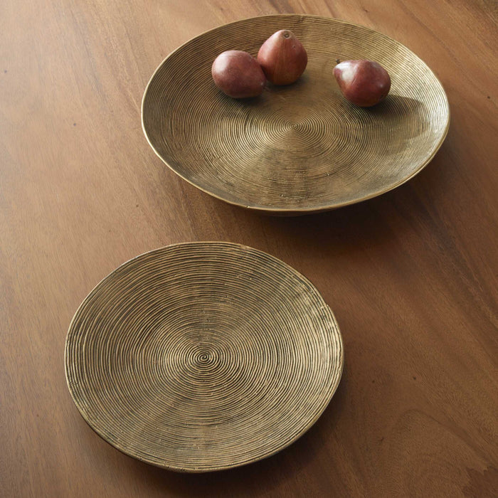 Stratum - Round Bowls (Set of 2) - Brass
