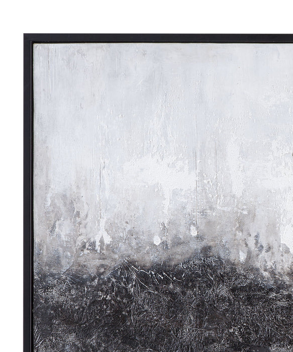 Divided Framed Canvas - Gray / Black