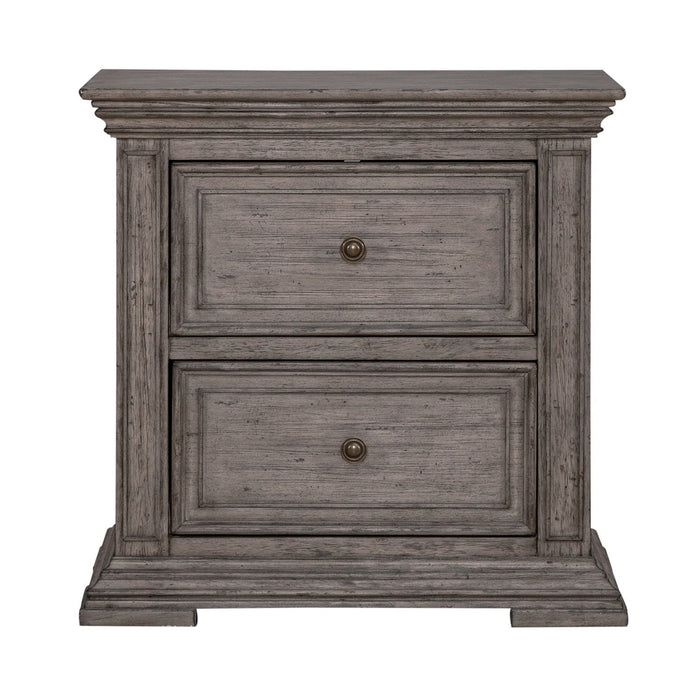 Big Valley - 2 Drawer Night Stand w/ Charging Station
