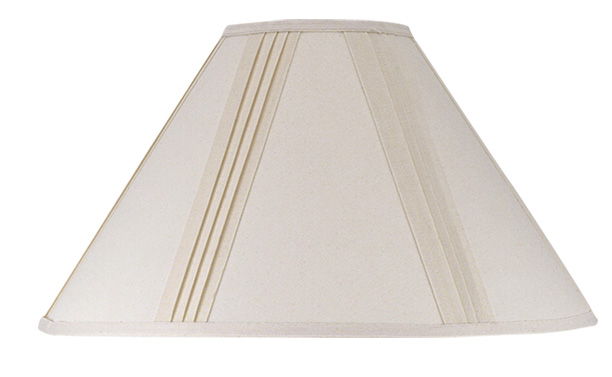 Coolie - 12" Height Side Pleated Linen Shade - Off White
