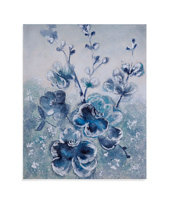 Blue Blooms Canvas Art - Blue