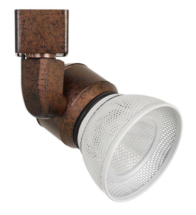 6.25" Height Metal Track Head - Rust & White - Mesh