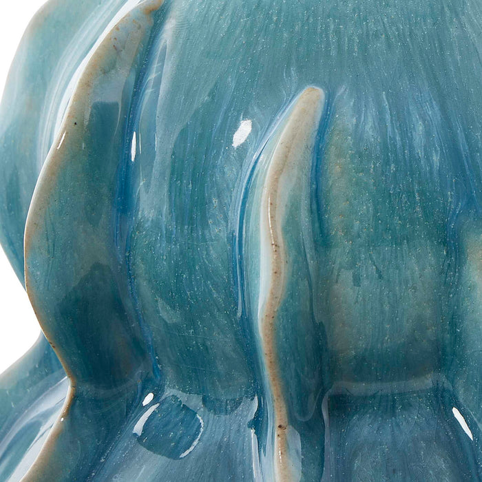 Ocean Wave - Outdoor Glazed Vases (Set of 2) - Blue / Green