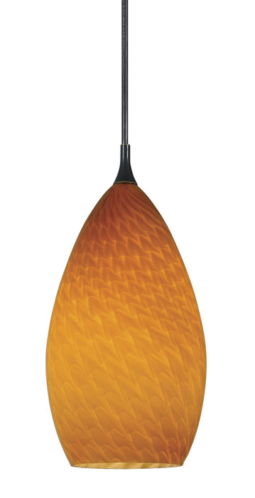 10.4" Height Metal Pendant - Light Amber Scale