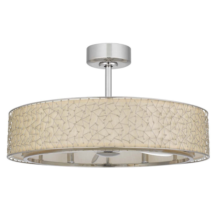 Breezymeadow - 18.5" Height Brushed Steel Metal Fan - Chrome