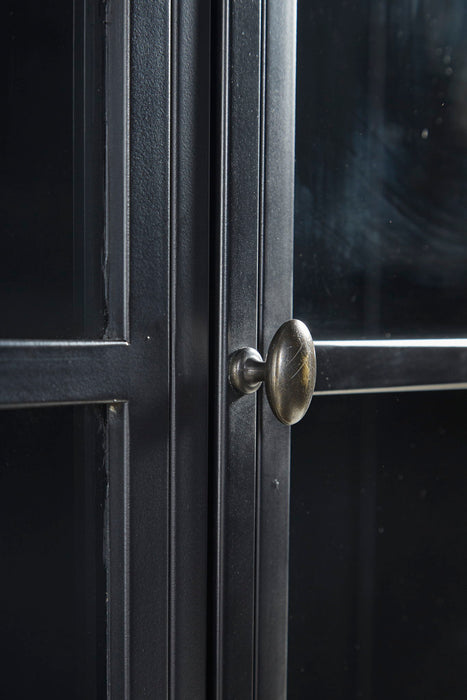 Gilborne - Arched Iron Cabinet - Black