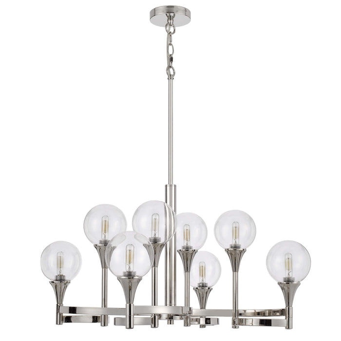 Milbank - 29" Height Chandelier - Chrome & Clear