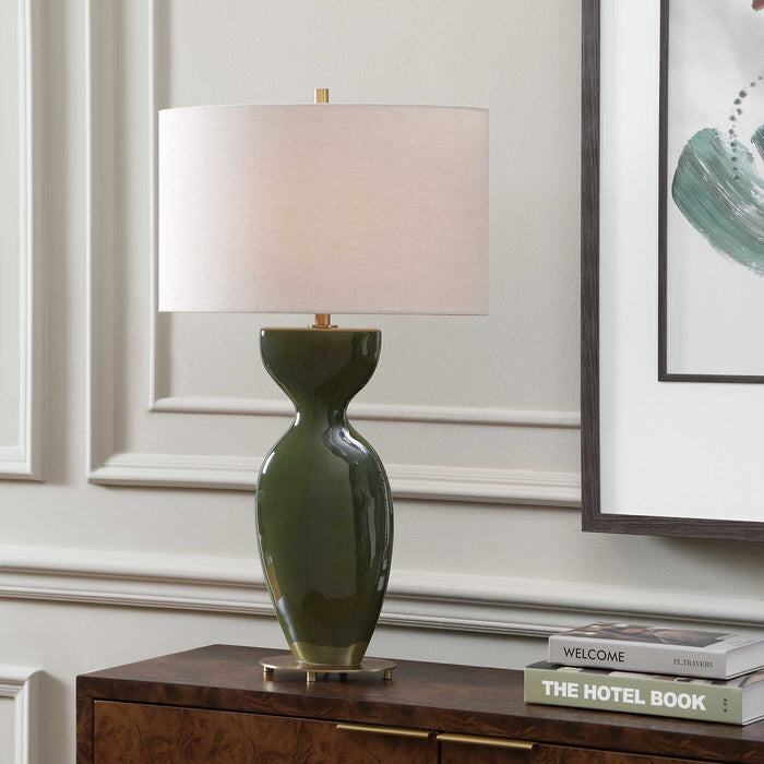 Curhan - Glaze Table Lamp - Green