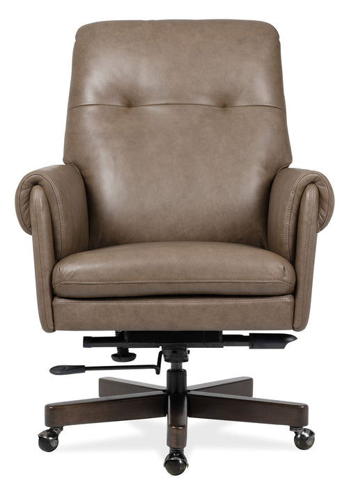 EC - Lenora Swivel Tilt Executive Chair - Dark Brown