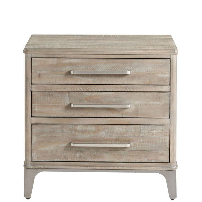Intrigue - 3 Drawer Nightstand - Light Brown