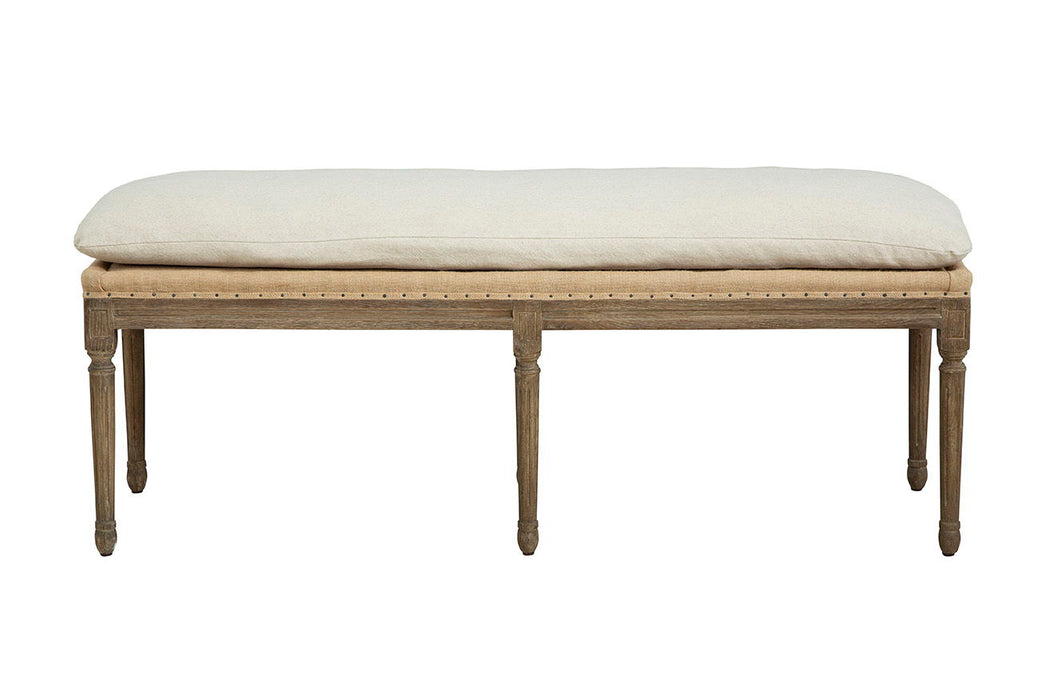 Milton - Bench - Beige / Light Brown