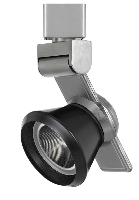 6" Height Metal Track Head - Brushed Steel & Black