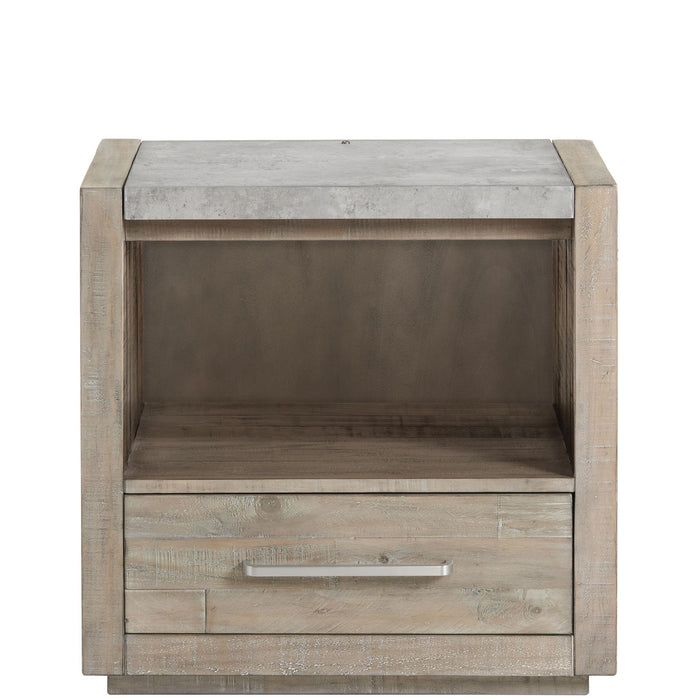 Intrigue - 1 Drawer Nightstand - Light Brown