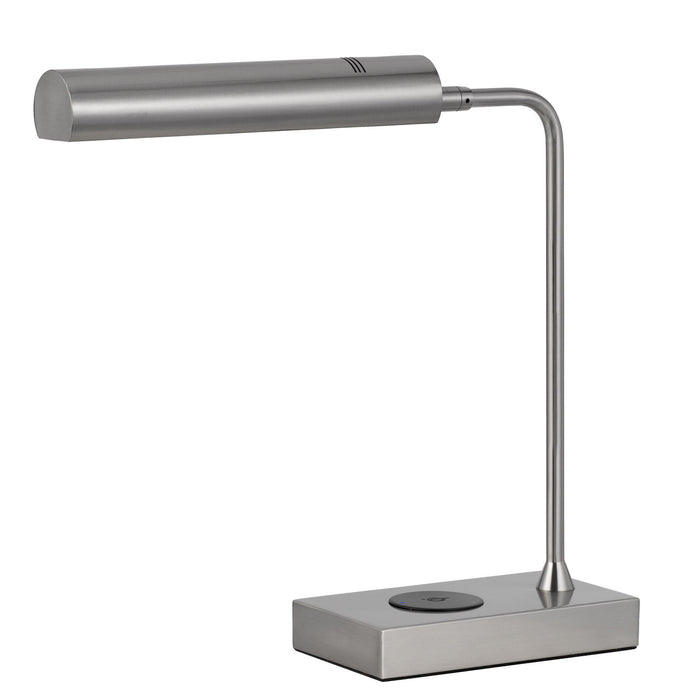 Delray - 17.5" Height Metal Table Lamp - Brushed Steel