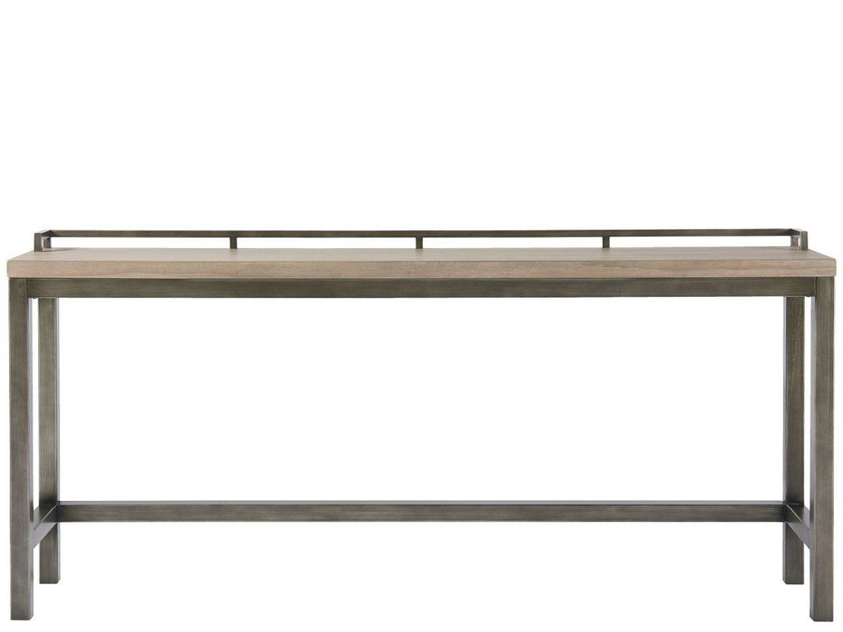 Curated - Mitchell Console Table With 3 Stools - Dark Brown