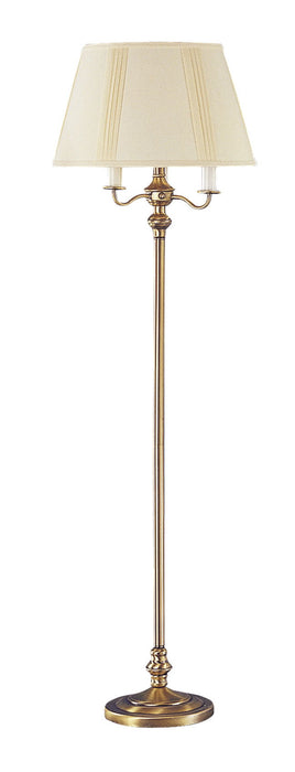 59" Height Metal Floor Lamp - Antique Brass