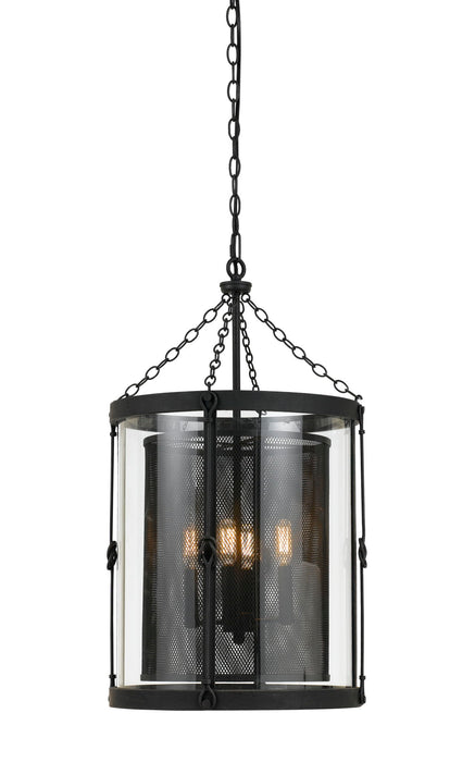 Westchester - 28.5" Height Glass and Steel Chandelier - Black Smith