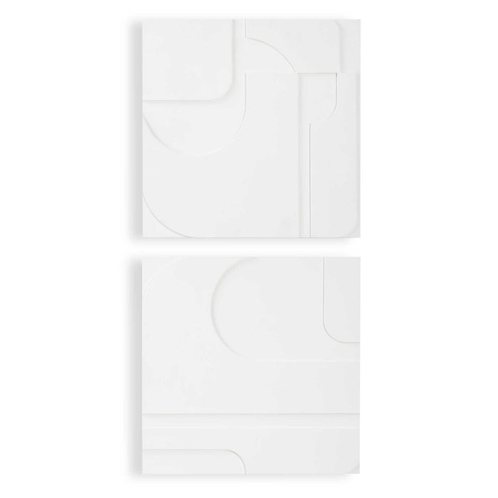 Contours - White Wall Decor (Set of 2)