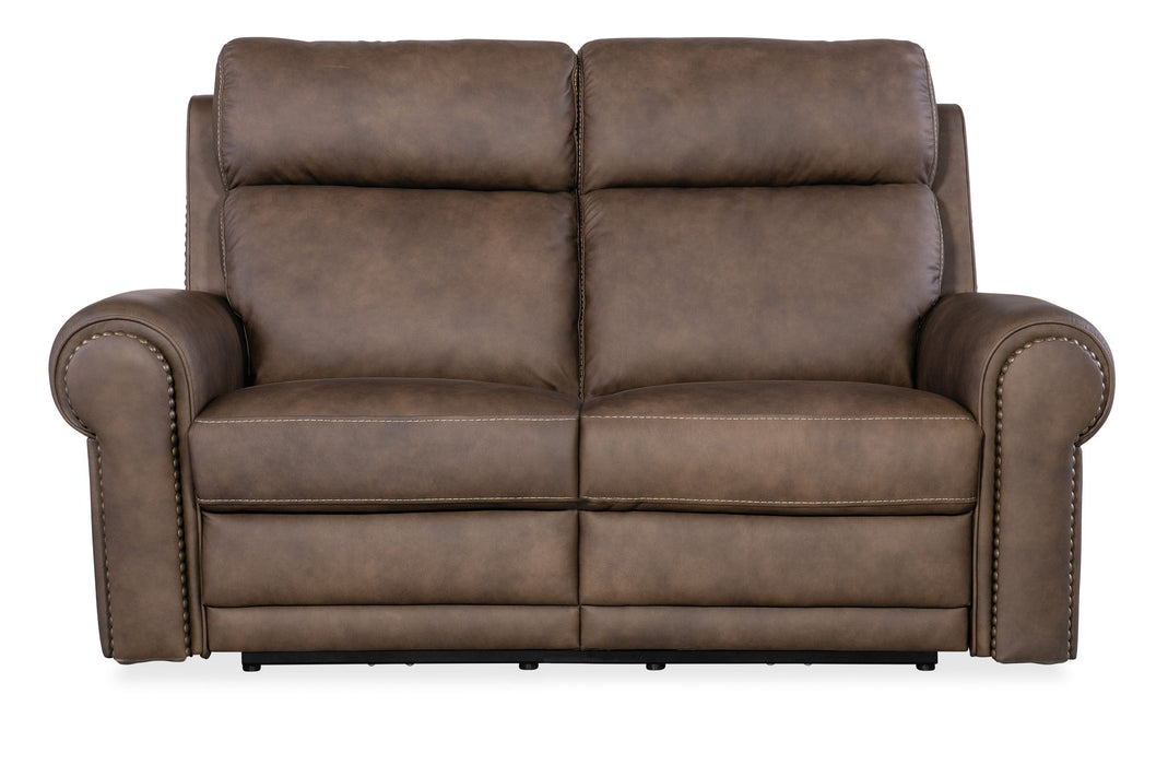 MS - Duncan Power Loveseat With Power Headrest & Lumbar - Dark Brown