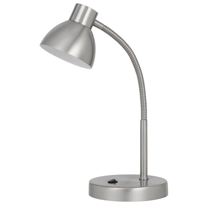 Noirbeam - 14.5" Height Metal Desk Lamp - Satin Nickel