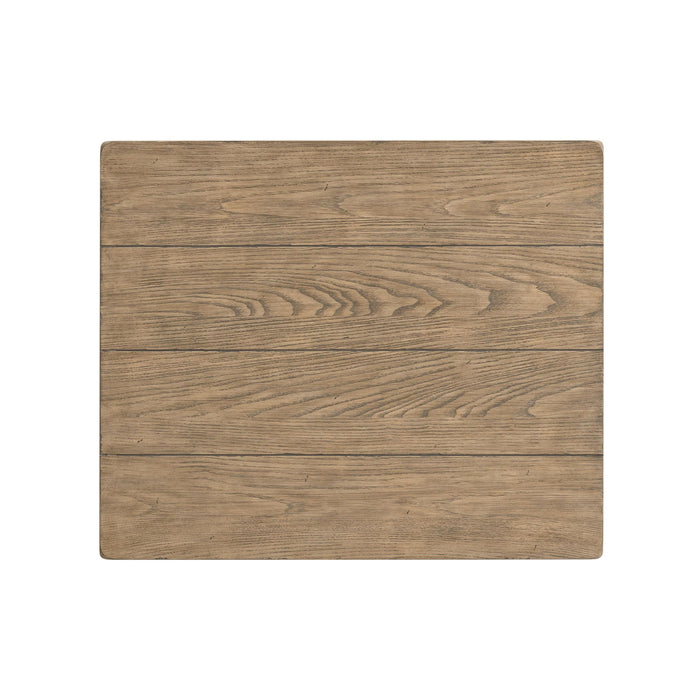 Barrington - 2 Tone Side Table - Antique Oak / Matte Black