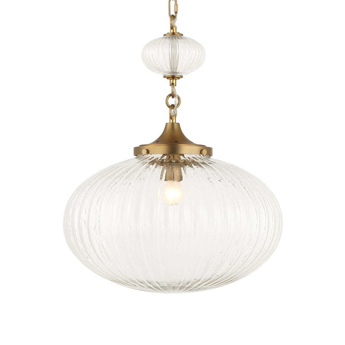 Bellaire - 1 Light Glass Shade Pendant - Gold
