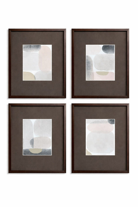 Stone Secrets Framed Print s/4 - Brown
