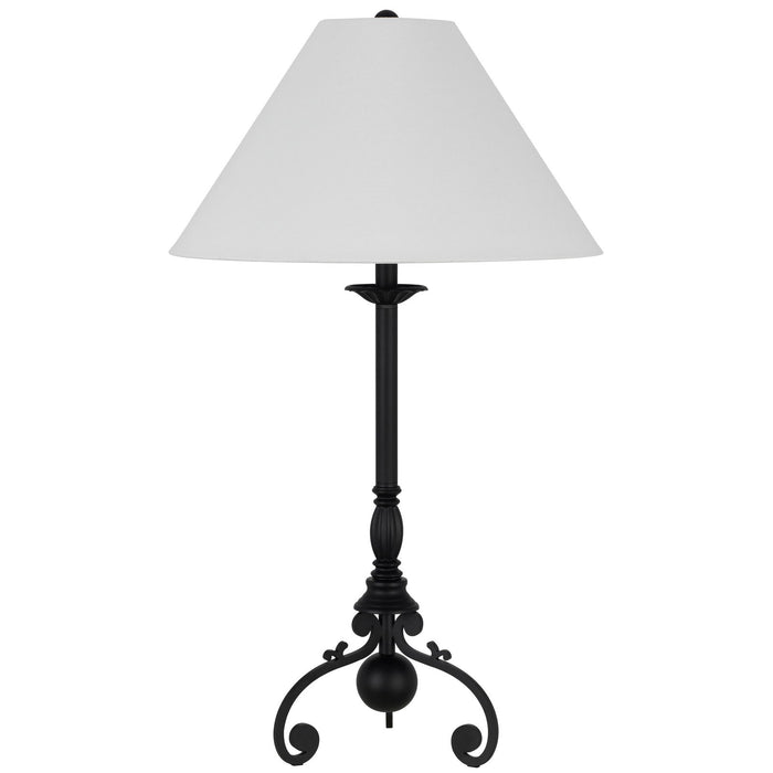 Ironcrest - 33" Height Iron Table Lamp - Iron Black / White