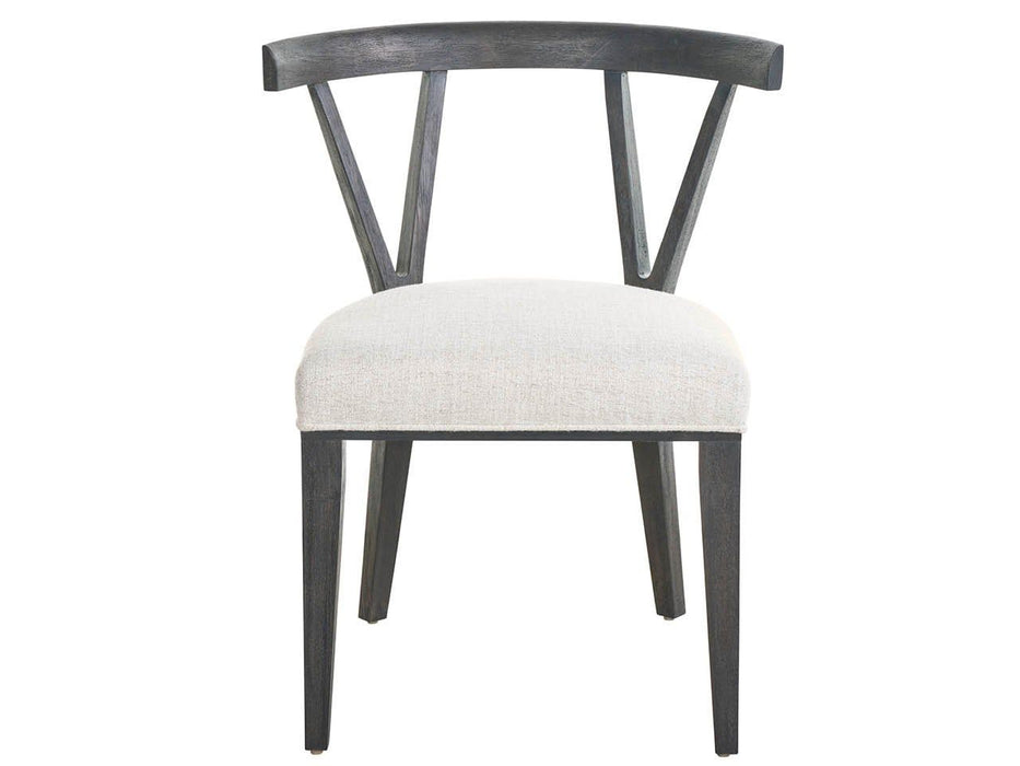 Dwell - Basalt Side Chair (Set of 2) - Dark Gray / White