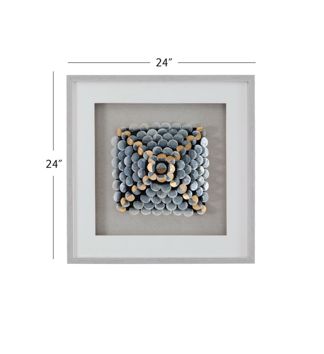 Roselle Canvas Art - Pearl Silver