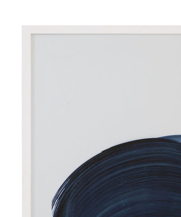 Passing Waves IV Framed Print - Blue