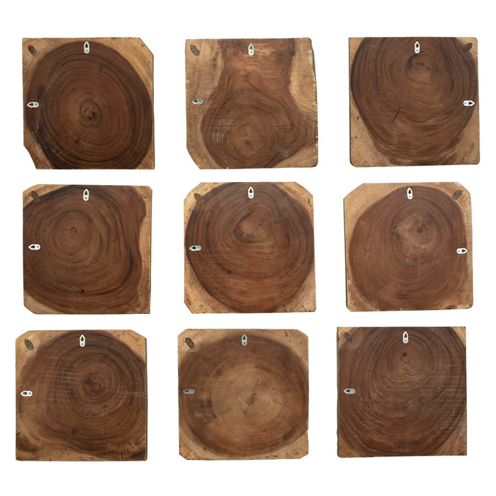 Ignite - Wood Wall Decor (Set of 9) - Black / Woodtone