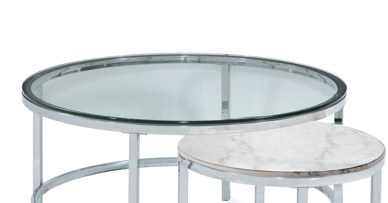Jadyn - Round Nesting Cocktail Tables - Glass