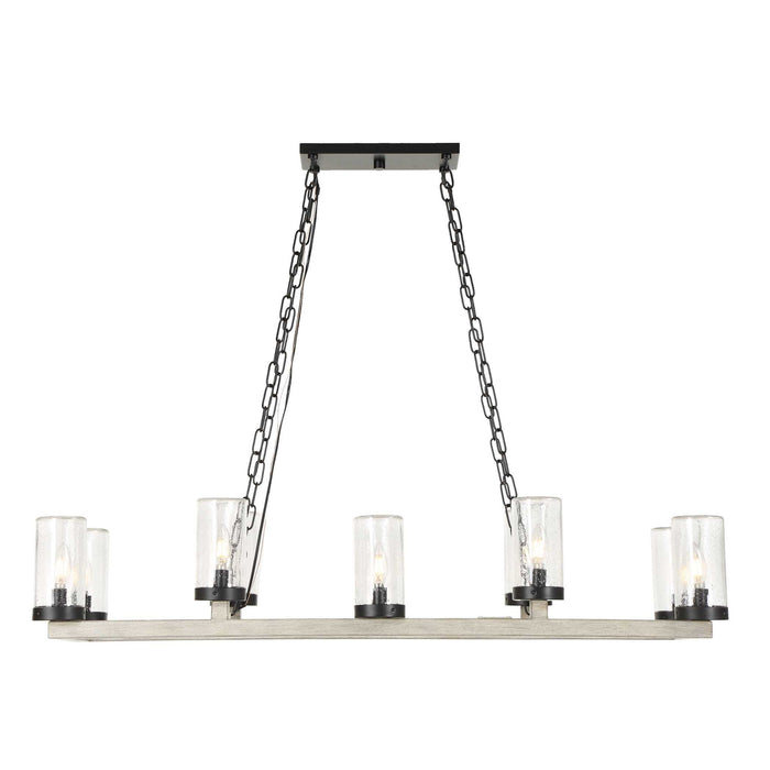 Edgecomb - 10 Light Indoor-Outdoor Chandelier - Black / Gray
