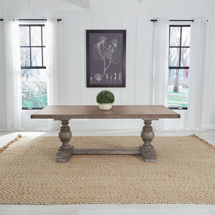 River Place - Trestle Table - Riverstone Gray & Tobacco