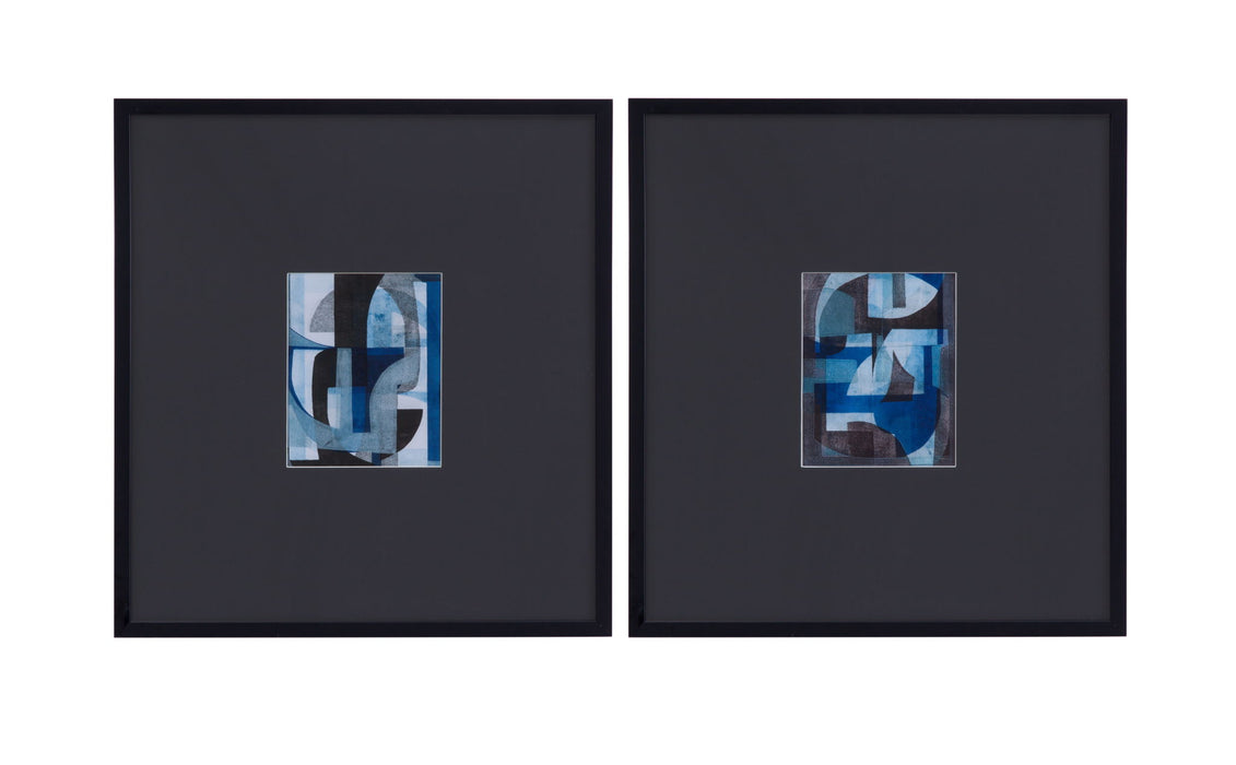 Leo II Framed Print - Black / Blue
