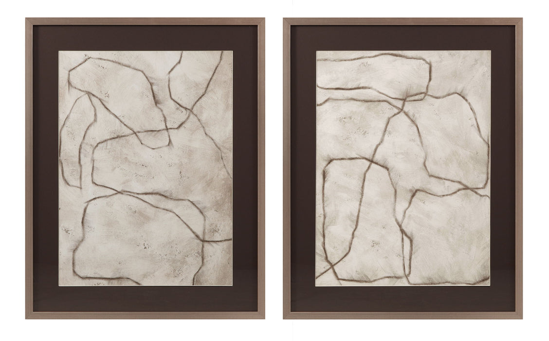 Conversations In The Past Framed Print - Gray / Off White