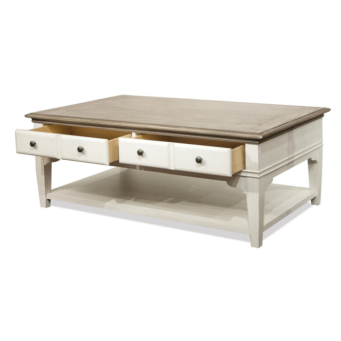 Myra - Leg Coffee Table - Natural / Paperwhite