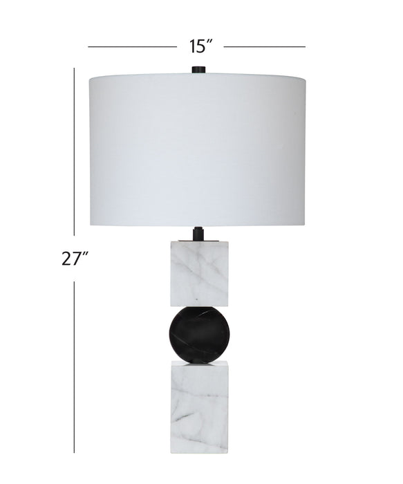 Ellendale - Table Lamp - Black / White