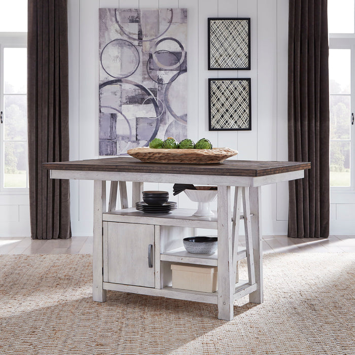 Farmhouse - Gathering Table - Two Tone White / Wood Tone