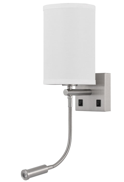 Lakewood - Wall Lamp - Brushed Steel & White