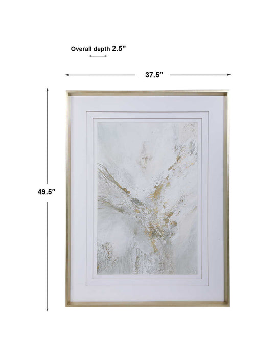 Ethos - Framed Abstract Print - Gold