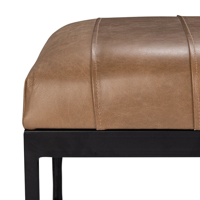 Madeleine - Leather Bench - Dune Walnut