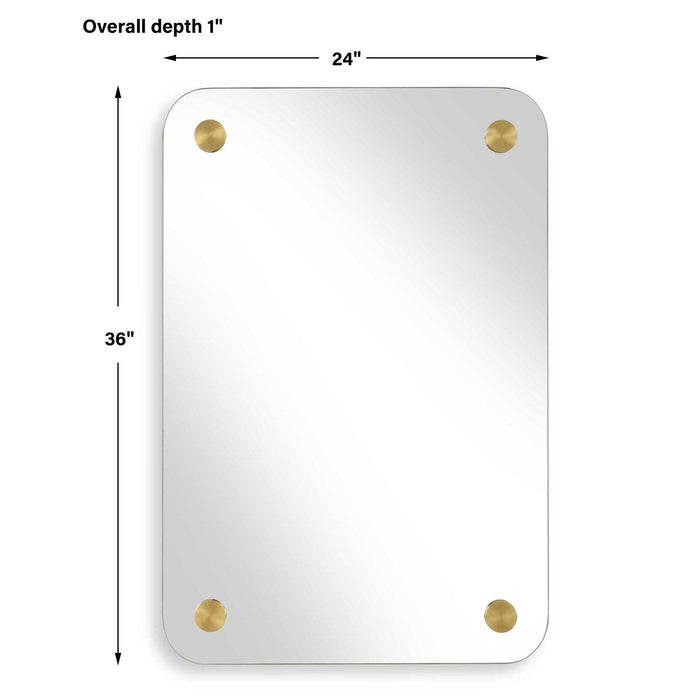 Hamrick - Frameless Mirror - Brass / Gold