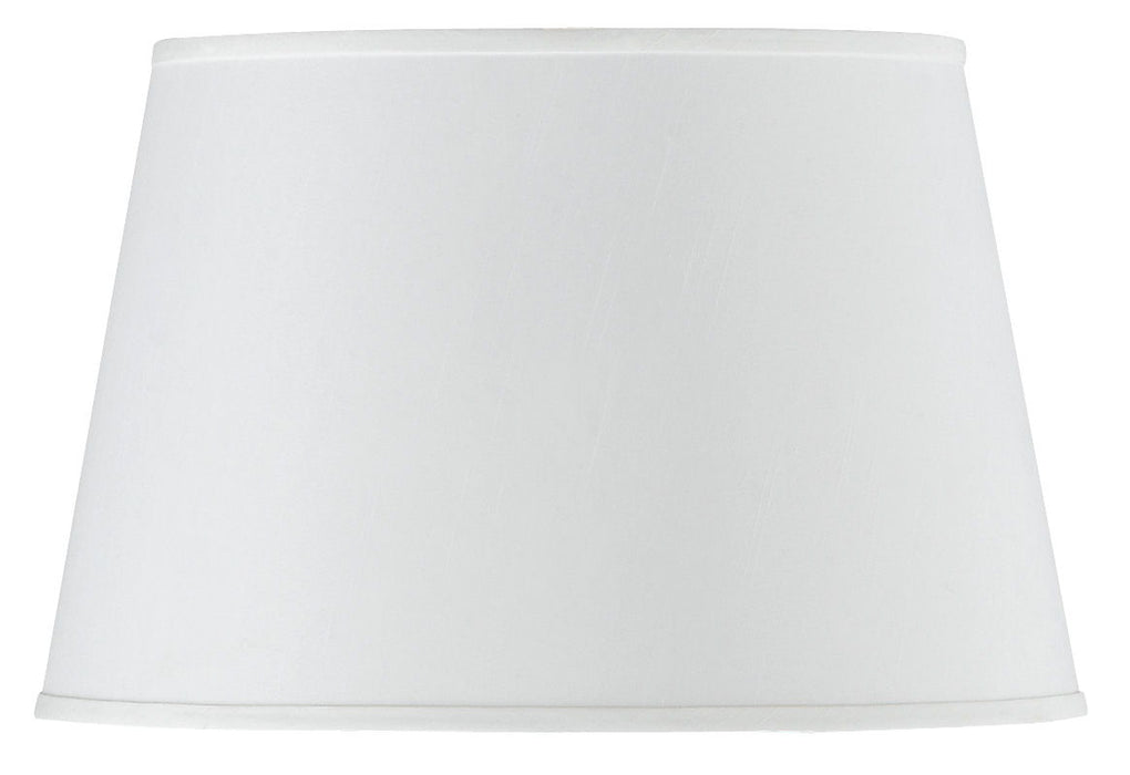 Coolie - 11" Height Round Hardback Fabric Shade - White - 17" Diameter