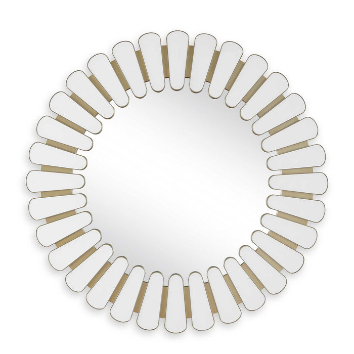 Miran - Glass Round Mirror - White