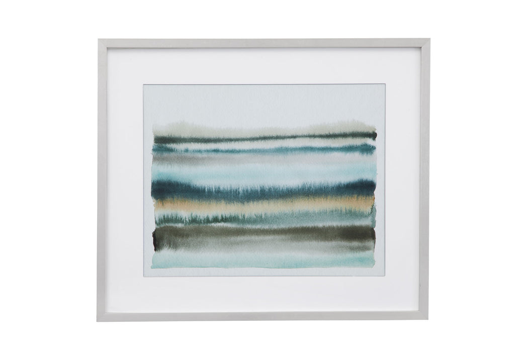 Shone Shore II Framed Print - Pearl Silver
