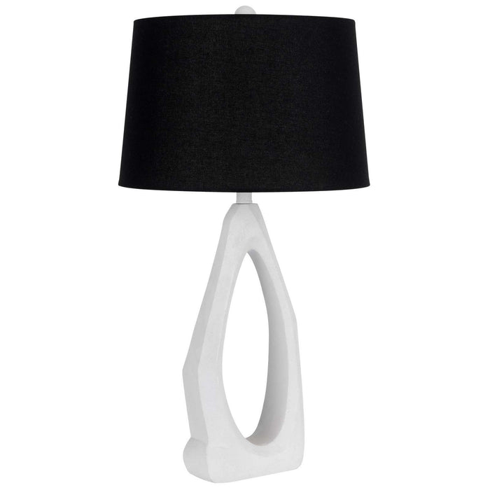 Antelope - 30" Height Resin Table Lamp - Hydrocal White